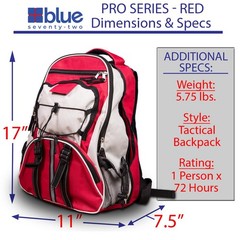 Blue Seventy-Two – Pro Series – Red Deluxe 72 Hour 1 Pack,