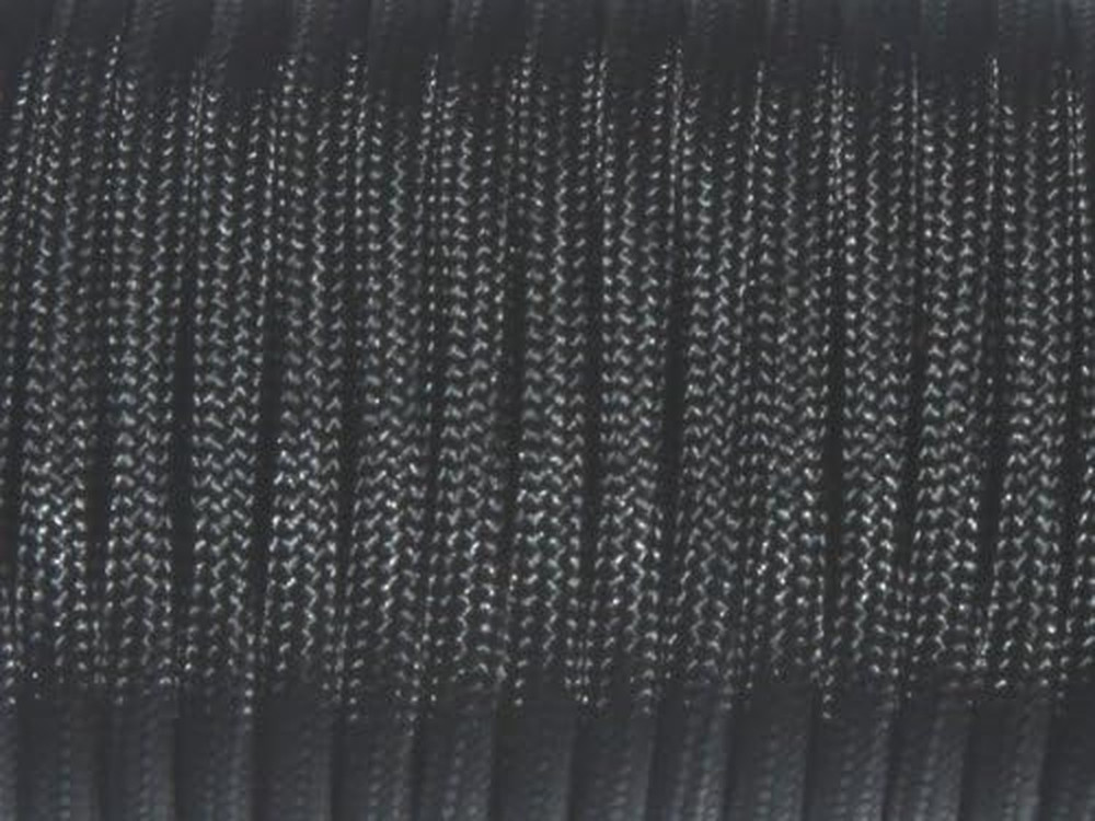 7 Strand Core 550lb Paracord Parachute Type III-100ft (Black 16#) | Cord Lanyard