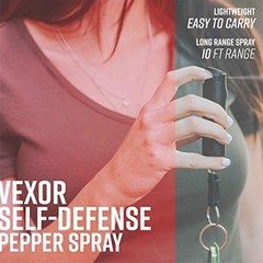 Pepper Spray Gel—Police Strength—Flip-Top & Finger Grip—Quick Release Black