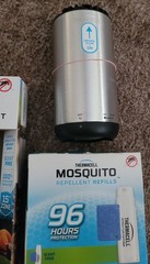 2 Thermacell Patio Shield Mosquito Repellers 96hr refill pk 24 Mats 8 Cartridges