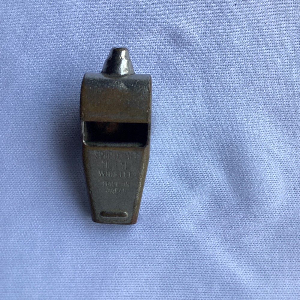Vintage Sportcraft Metal Whistle w/ Cork Ball Made in Japan