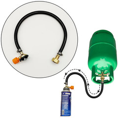 Gas Refill Adapter Leakproof Rubber Gas Refill Pipe Tube Cylinder Convertor Fill
