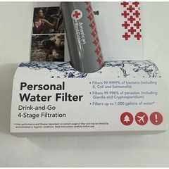 American Red Cross 4-Stage Personal Water Filter 99.99% Filtration BPA-Free
