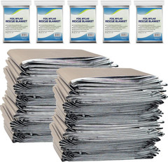 200 Pack Emergency Mylar Thermal Blankets – Waterproof & Compact Survival Gear