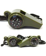 3 packs Whistle Compass Thermometer 3 In 1 Multi-Functional Emergency Survival