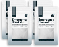 4 Pack SLFORCE Emergency Blankets, Solar Blanket, Emergency Thermal Blanket