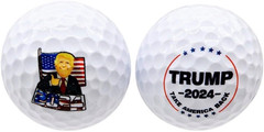 Trump Golf Ball Set President 2024 Election Patriotic Republican Set of 2 | Nove