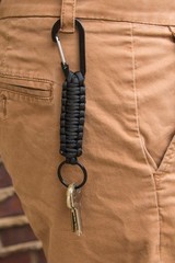 C and C Adventures Carabiner Keychain One Size, Bright Green Black