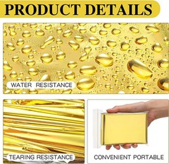 10 Pack Emergency Thermal Blankets Waterproof Foil Survival Rescue Kit 130x210cm