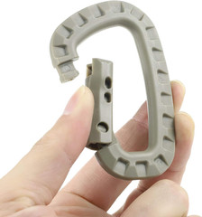 Tactical Carabiner Keychain 12 Pack – Heavy-Duty Polymer D-Ring Clips, Lightweig