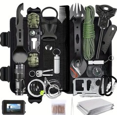 258 PCS Survival Gear Kit Camping Emergency Equipment Outdoor Tools Gift for Men