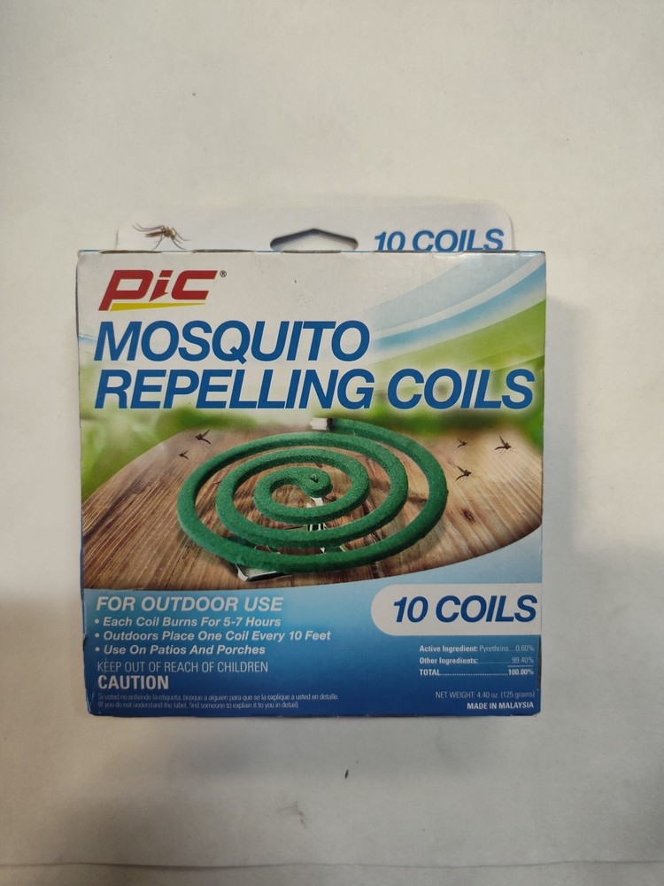 PIC Mos. Repelling Coils. Package of 10 coils For outdoor use #C-10-12