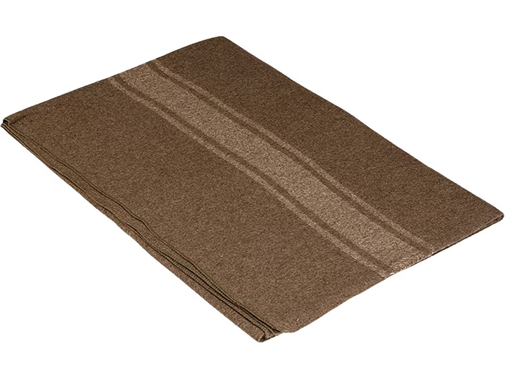 Military Surplus Italian Wool Blanket Olive Drab/Tan