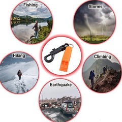 5pcs Outdoor Survival Whistle Portable Plastic Whistle Camping Travel Accessory