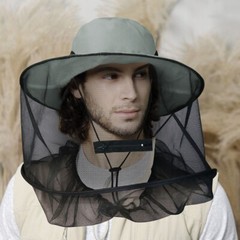 Mosquito Bug Fly Bee Insect Head Face Net Hat Sun Protection Fishing Hiking Caps