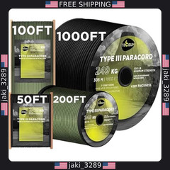 TECEUM Tactical Paracord Rope – 1000ft, 200ft, 100ft, 50ft – 45 Colors Available