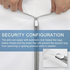 Muchfun 3Pcs Durable Fine Mesh Laundry Bags for Delicates 12 3 Medium, White