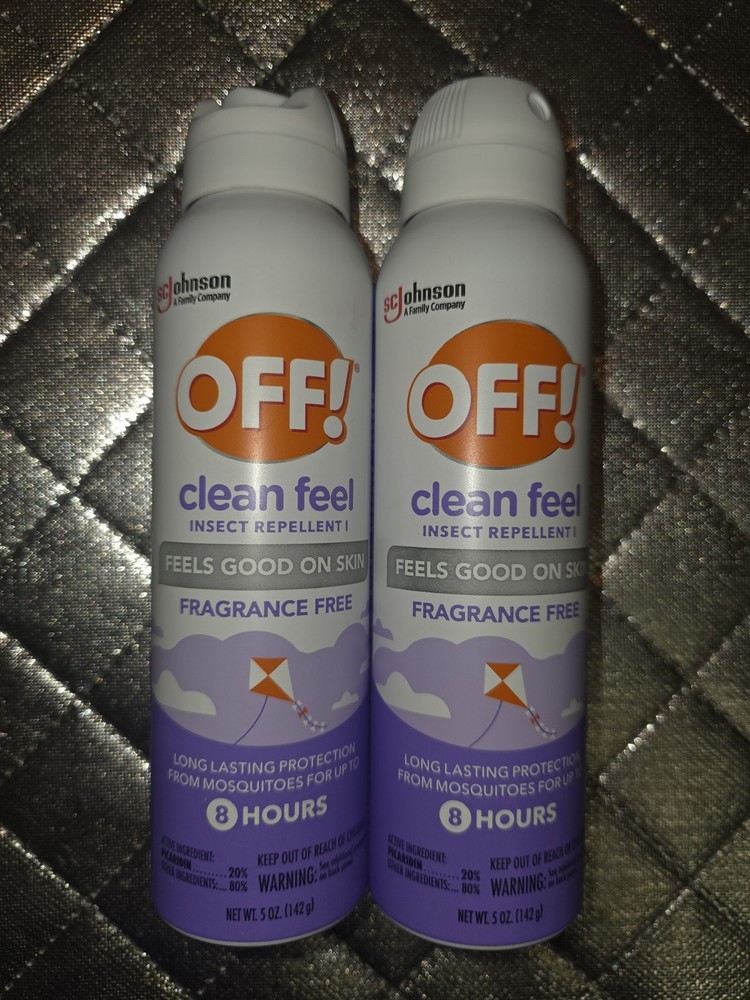 Off! Clean Feel Insect Repellent 8-Hour Spray 5oz Lot Of 2