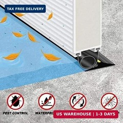 Universal Garage Door Threshold Seal Strip 20FT Kit, Bottom Waterproof Rubber We