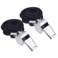 2 Pack Whistle, Metal Whistle with Removable Buckle Lanyard, …