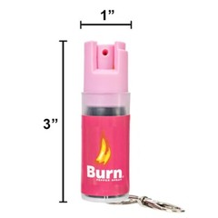 2 Pack Burn Pepper Spray for Women Self Defense Security 1/2 oz Pink