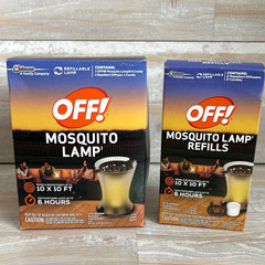 OFF! Mosquito Refillable Lamp with Repellent Diffuser Candle Plus Extra Refills