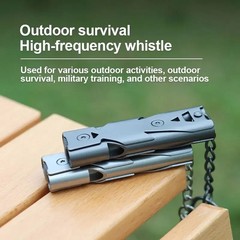 Camping Tool Multifunctional 1 Double Tube Pendant Keychain High Decibel Outdoor