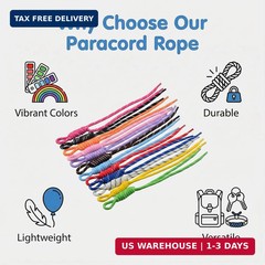 Paracord Keychain Paracord Bag Charm 12pcs Braided Nylon Rope Keychain Cord for