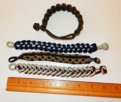 Lot of 4 7″ Paracord Bracelets in Assorted Colors Lot 1of6