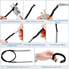 Shimeyao 12 Pcs 2025 Update Paracord FID Knotter Tools Set Stainless Steel Ma…
