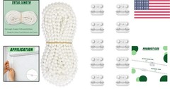 Versatile 10M Plastic Bead Chain Cord for Honeycomb & Venetian Blinds – White