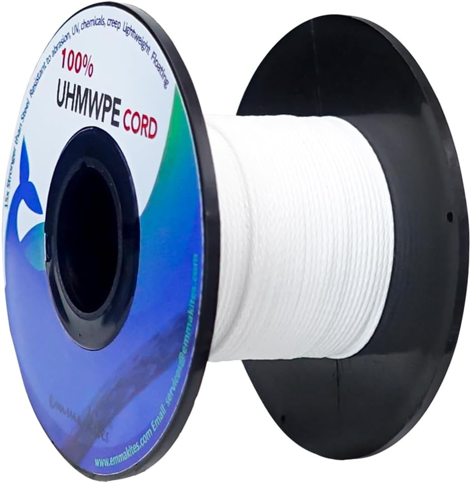 White 0.8Mm UHMWPE Micro Cord Rope Whipping Twine Durable Repair Cord Thread for