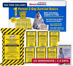 The Survival Box, 1-Person, 3-Day Emergency Kit Includes 5 Year Em