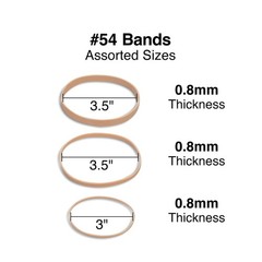 Staples Rubber Bands Size #54 Assorted Colors 1/4 lb Bag Mid‑Size Economy Bands