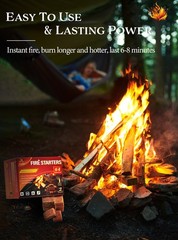 Nvkrvks Fire Starter, EasyBurning Fire Starter Squares for Wood Stoves, Campf…