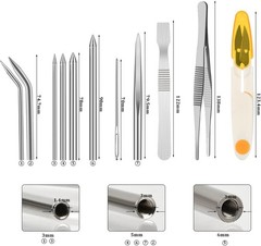 14Pcs Paracord Lacing Needle Kit Stainless Steel FID Tools Marlin Spike Bag