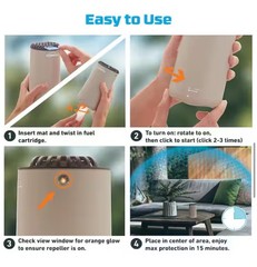 Thermacell E90 Zone Mosquito Repellent 15FT Outdoor Scent Free Beige