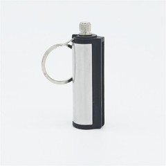 Stainless Steel Silver Match Lighter Keychain Outdoor Emergency Tool Mini