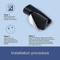 8Pcs Deer Whistles for Vehicles Wind Activated Black