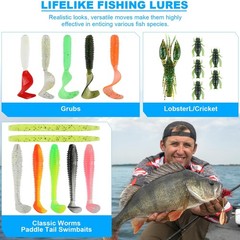 TCMBY 236Pcs Fishing Lures Tackle Box with Included, Various