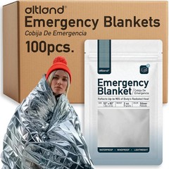 50 Pack Emergency Mylar Thermal Blankets Heat Reflective Survival Camping Gear