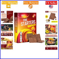 160pcs Fire Starter Squares, Water-Resistant, Odorless, Camper & Grill