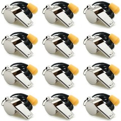 Pipe, 12 Pieces Stainless Steel Sport Pipes with Lanyard, Loud, Crisp Cla…