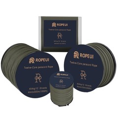 1000lb Paracord, 5/32″ (4mm) 12 Strand Nylon Tactical Parachute Cord, 100ft–1…