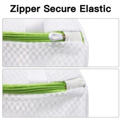 Ouvlaiz 5-Pack Sock Laundry Bags with Metal Hooks, 10×12inch 5-Pack, 5-Color
