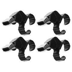 4Pcs Reusable ABS Sports Whistles with Finger Ring for Coaches Referees Black