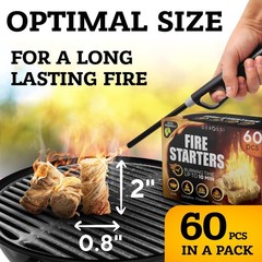Fire Starter – Natural Pine Fire Starters for Fireplace, Campfires, Grill, Wo…