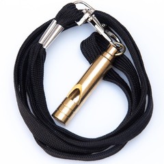 2PCS Brass Survival Whistles, 125dB Loud Emergency Whistle, Safety Whistle wi…
