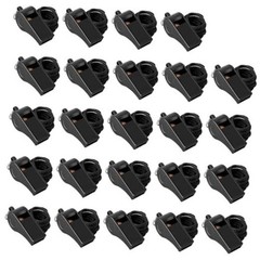 24 Pack 120dB Loud Referee Whistles with Lanyards – Heavy-Duty Black Sports