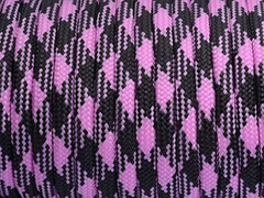7 Strand Core 550lb Paracord Parachute Type III-100ft (Pink Black 80#) | Cord La